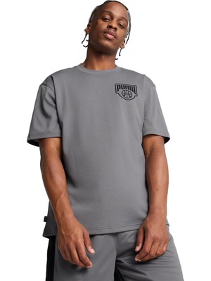 Puma Posterize Erkek Gri Basketbol T-Shirt 63049902