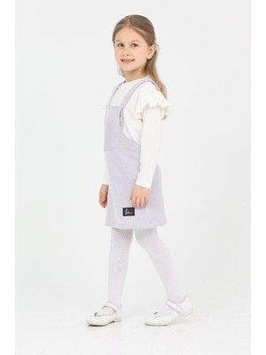 Eftelya Kız Çocuk Salopet 2'li Elbise (Salopet Elbise+Bady BLUZ)12182