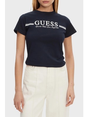 Guess Ss Logo Baskılı Pamuklu Regular Fit Bisiklet Yaka T Shirt V5GI03I3Z14 Bayan T Shirt V5GI03 I3Z14 A71W