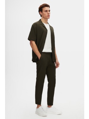 Twn Relaxed Fit Haki Ince ve Hafif Rpt Jogger Pantolon 4EC03M808344M
