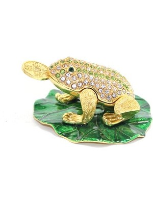Periboia Swarovski Taşlı Tekli Kurbağa Model 2