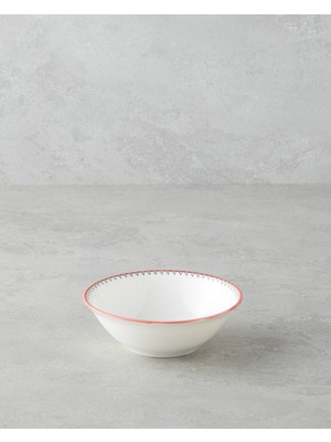 Whircal Bone Porselen Kase 14 cm Kırmızı - Yeşil