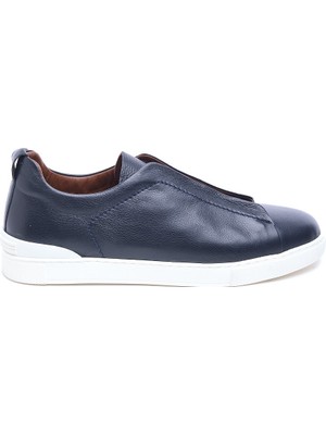 Derinet Comfort Taban Hakiki Deri Lastik Bağcıklı Erkek Sneaker