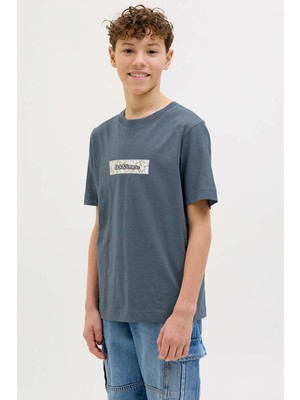 Jack & Jones Jorsplıt Aop Brandın Mavi Erkek Çocuk Kısa Kol T-Shirt