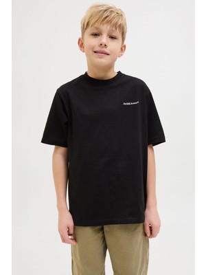 Jack & Jones Jorsplıt Back Tee Siyah Erkek Çocuk Kısa Kol T-Shirt