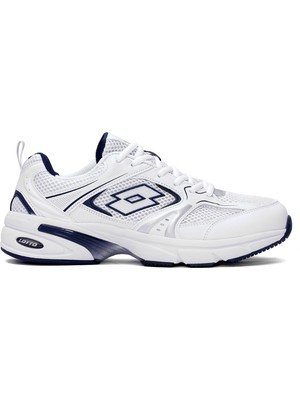 Lotto Erkek Klasik Sneaker Beyaz - Lacivert 5m Athens 5fx Tekstil Tabanlı Düz Topuklu