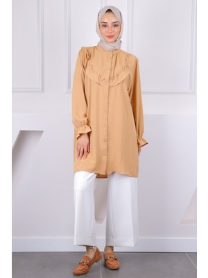 İmaj Butik Bisküvi Önü Fırfırlı Ayrobin Tunik