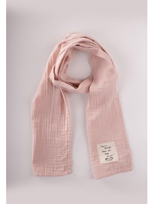 Çocuk Fular 25X140 cm Pudra Pembe
