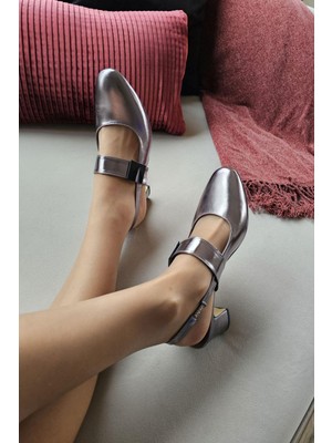 Topukla 10 3011 Ops Kadın Kalın Topuklu Çırtlı Günlük Ayakkabı