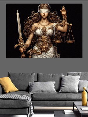 Adaletin Kadın Savaşçısı Dekoratif Kanvas - Mdf Ahşap Tablo