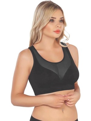 Miraxx Siyah Emay 4028 Seamless Tül Toparlayıcı Sütyen Korse
