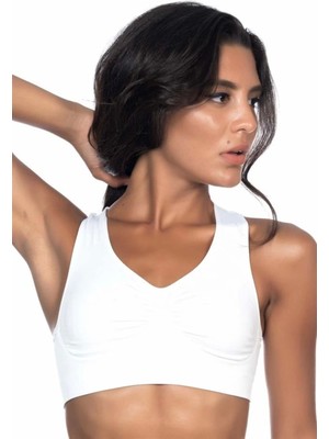 Miraxx Beyaz Emay 4011 Sporcu Sütyen Korse