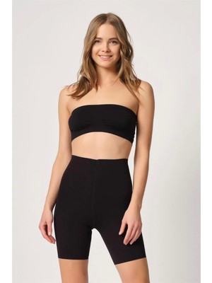 Miraxx Siyah Emay 2707 Lazer Yüksek Bel Paçalı Korse