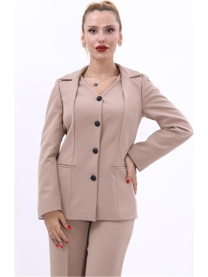 Erkek Yaka Yelek Ceket-Taş