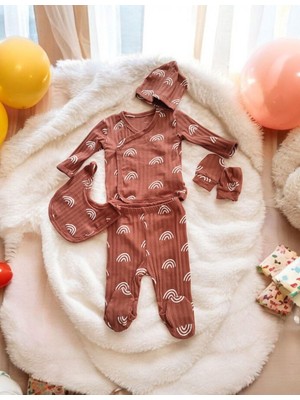Ay Çilek Baby Yeni Doğan 5li  Zıbın Takımı Hastane Çıkışı