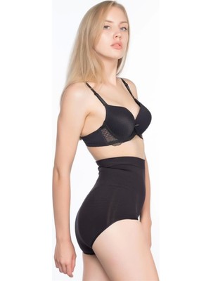 Miraxx Siyah Emay 7024 Ince Yüksek Bel Slip Korse
