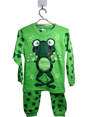 Spteks Erkek Çocuk Baby Kurbağa Figürlü 2 Li Alt Üst Pijama Takım
