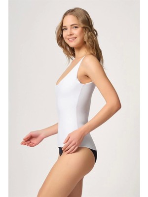 Miraxx Beyaz Emay 2815 Double Cotton Korse Atlet