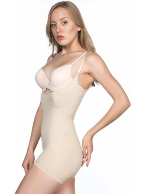 Miraxx Ten Emay 2058 Göğsü Açık Kısa Paça Boy Korse