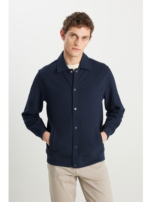 Regular Fit Normal Kesim Lacivert Gömlek