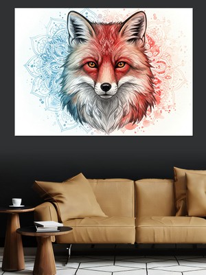 Tilkinin Zarif Bakışı Dekoratif Kanvas - Mdf Ahşap Tablo