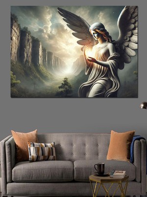 Melek ve Kanatlar Dekoratif Kanvas - Mdf Ahşap Tablo