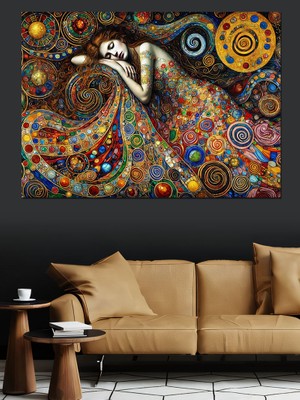 Mozaik Sanatı ve Kadın Dekoratif Kanvas - Mdf Ahşap Tablo