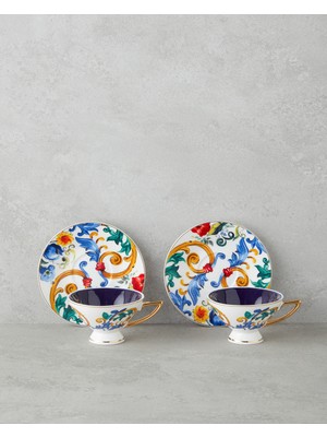 English Home Azalia New Bone China 4 Parça 2 Kişilik Kahve Fincan Takımı 90 ml Renkli