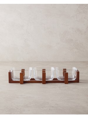 Blenda Cam-Bambu 4 Parça Sunumluk 10X5 cm Şeffaf