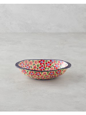 English Home Botanic Stoneware Kayık Tabak 25 cm Renkli