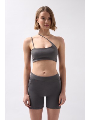Çapraz Askı Gri Bra