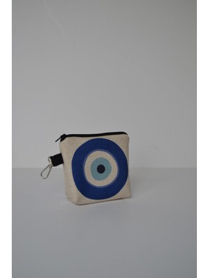 Baskılı Nazar Boncuğu Desenli Cüzdan
