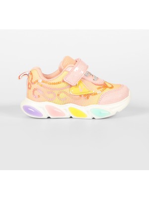 Vicco Lemna Işıklı Kız Okul Öncesi Pudra Spor Ayakkabı