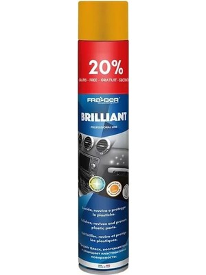 Fra-Ber Brilliant 750 ml Antistatik Konsol ve İç Plastik Temizleyici Parlatıcı Vanilya Kokulu