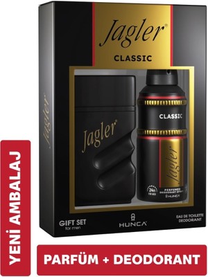 JAGLER Classic Erkek Parfüm Seti 90 ml EDT + 150 ml Deodorant Klasik Hediyelik Ürün