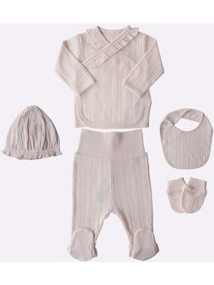 Organik Jaclin 5'li Zıbın Set Pembe