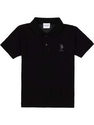 U.S. Polo Assn. Erkek Çocuk Siyah Basic Polo Yaka Tişört 50298049-VR046