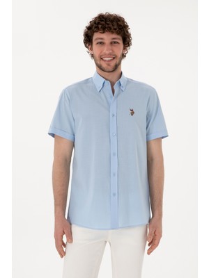 U.s. Polo Assn. Erkek Açık Mavi Gömlek Kısa Kollu 50298007-VR003