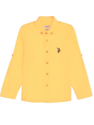 U.S. Polo Assn. Erkek Çocuk Turuncu Uzun Kollu Basic Gömlek 50298012-VR202