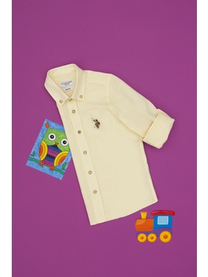 U.s. Polo Assn. Erkek Çocuk Limon Gömlek Basic 50298012-VR035