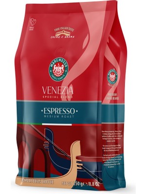 Mare Mosso Caffe ê Vendite Espresso Venezia Blend 250 gr (Çekirdek Veya Öğütülmüş) Kahve