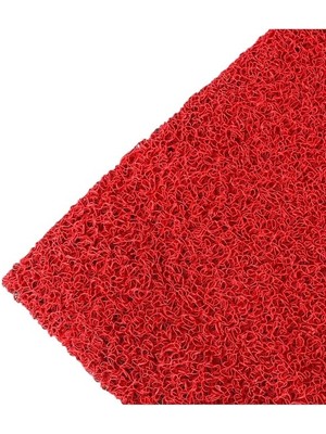 Kadir Tarım Kadirtarım Kıvırcık Halı Paspas 14 mm Renk Kırmızı 1,20 x 2 Metre Su Emici Iş Yeri Apartman Kaymaz