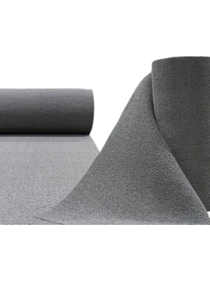 Kadir Tarım Kadirtarım Kıvırcık Halı Paspas 14 mm Renk Gri 1,20 x 2,50 Metre Su Emici Iş Yeri Apartman Kaymaz