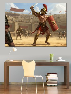 Gladyatör Roma Arenası Dekoratif Kanvas - Mdf Ahşap Tablo