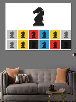 Satranç Strateji Ustası Dekoratif Kanvas - Mdf Ahşap Tablo