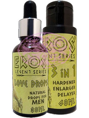Eros Legent Erkeklere 3 Özellikli Katılık Süre Şekillendirme Kremi 60ML + Soğuk Erkeklere Içecek 30 ml