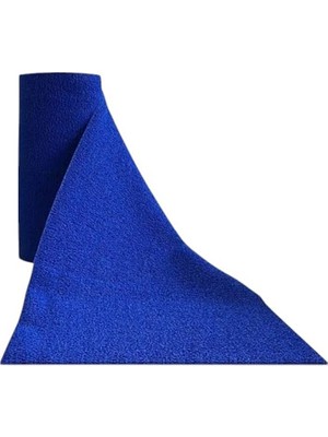 Kadir Tarım Kadirtarım Kıvırcık Halı Paspas 14 mm Renk Mavi 1,20 x 4,50 Metre Su Emici Iş Yeri Apartman Kaymaz