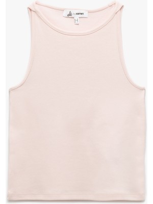 Koton Slim Fit Bisiklet Yaka Basic Kolsuz Kadın Atlet