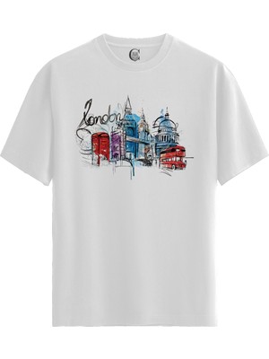 Color Luxe London -  Pamuklu Kadın Beyaz Tişört - Premium Quality