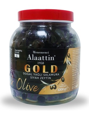 Menemenci Alaattin Gold Gemlik Siyah Zeytin 1 kg